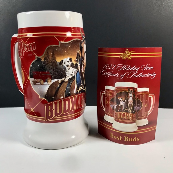 Budweiser Holiday 222 Budweiser Holiday Christmas Beer Stein Poshmark